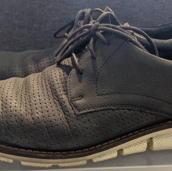 Ecco Jeremy perforated navy blue Oxford's size 41 - Picture 2 of 7